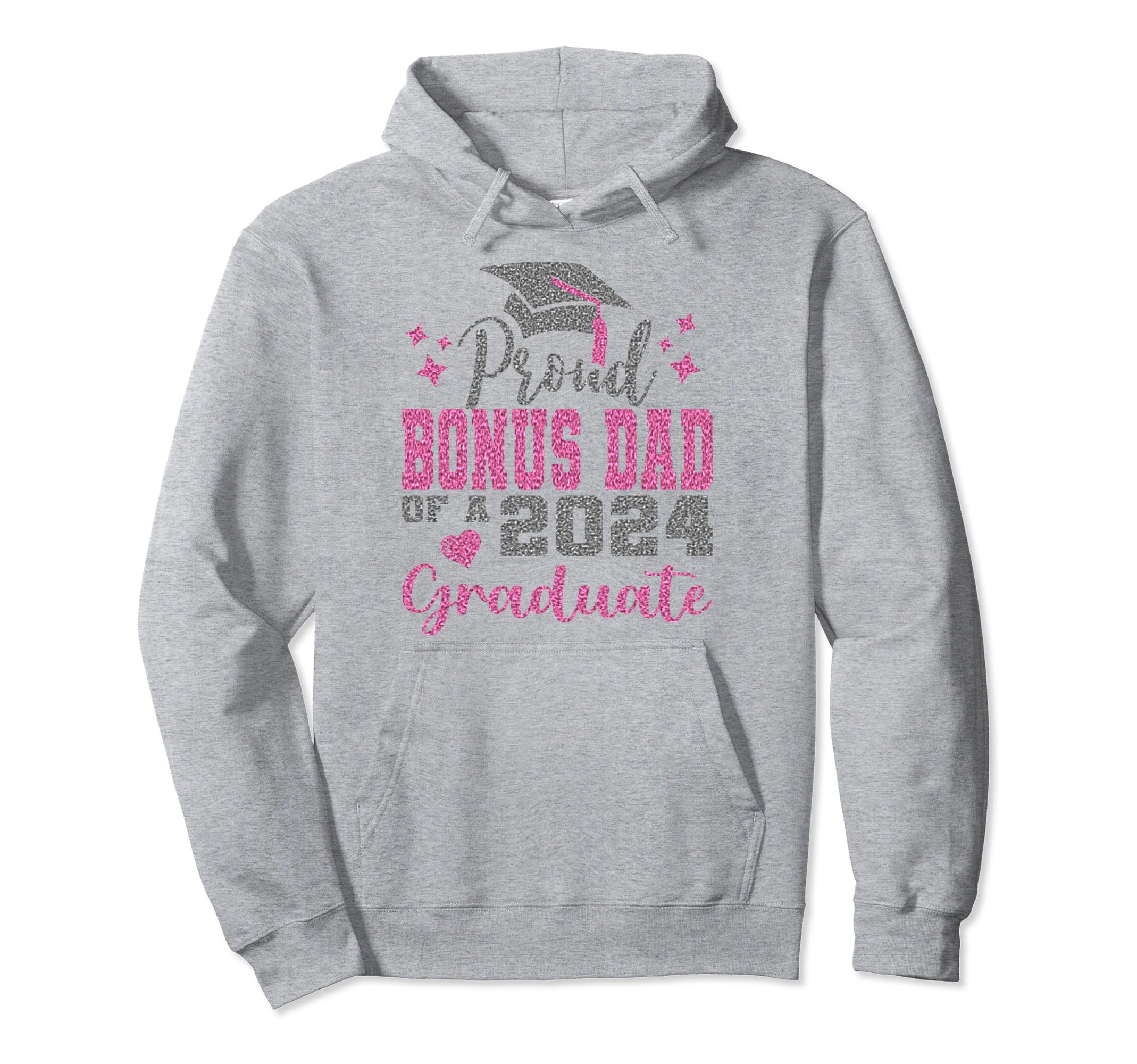 Super Proud Bonus Dad 2024 Graduate Awesome Hoodie - Graphic Print Unisex - T-Shirt, Sweatshirt, Hoodie