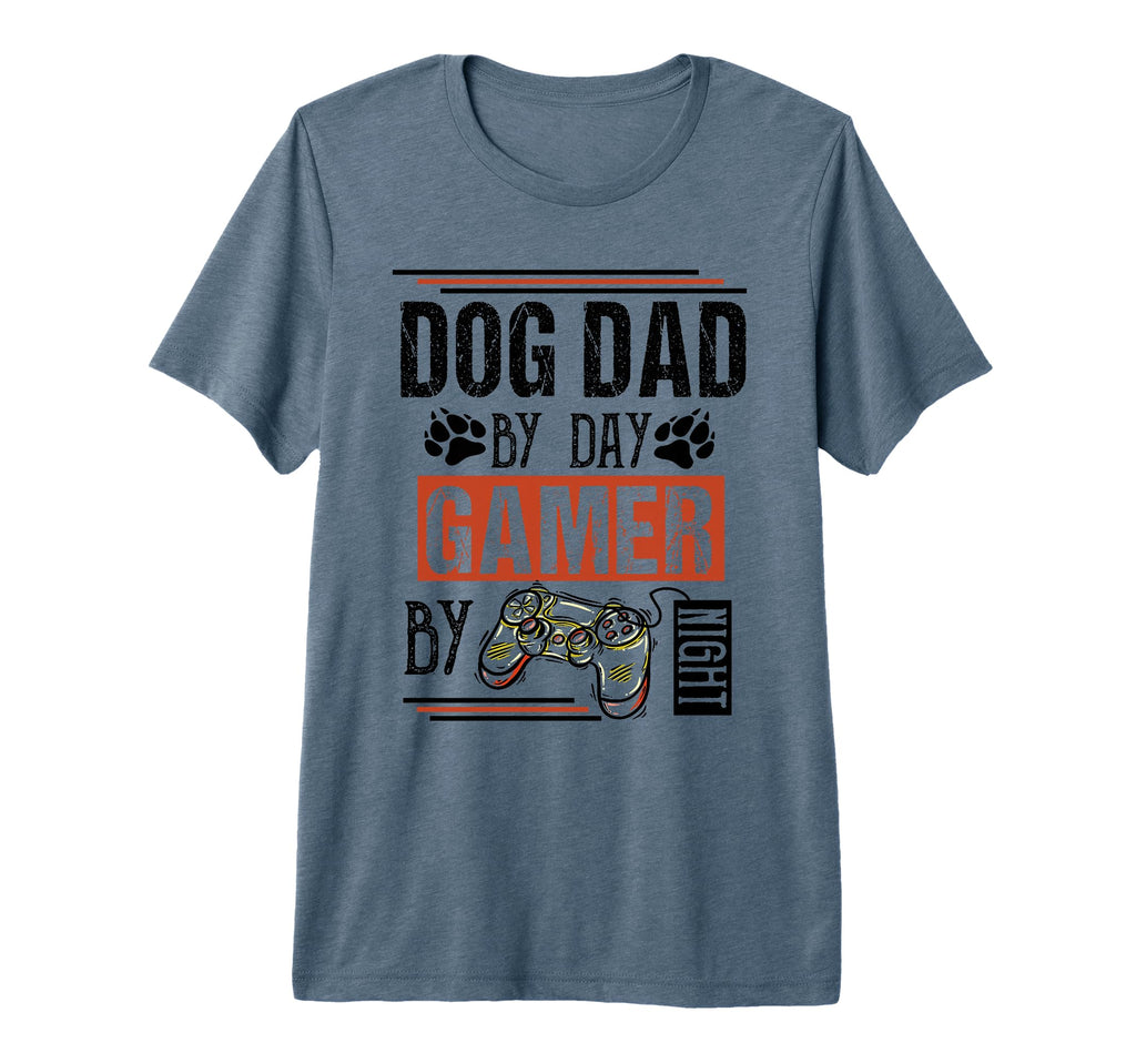 Mens Dog Dad Day Gamer Night Fathers T-Shirt - Trendy Graphic for Adults - T-Shirt, Sweatshirt, Hoodie