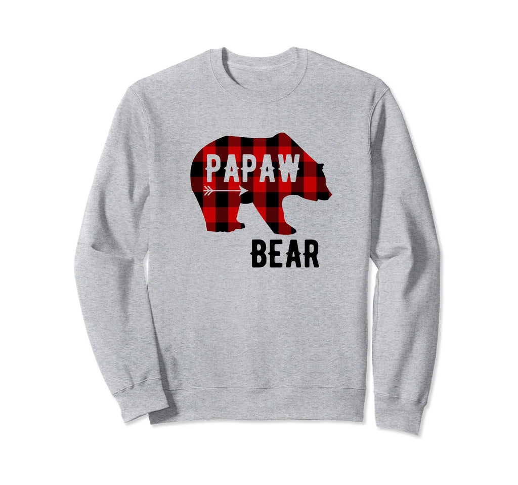 Papaw Bear Red Black Buffalo Plaid Sweatshirt - Trendy Graphic for Adults - T-Shirt, Sweatshirt, Hoodie
