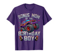 Bonus Mom Birthday Monster Truck Family T-Shirt - Unique Graphic Men Women - T-Shirt, Sweatshirt, Hoodie