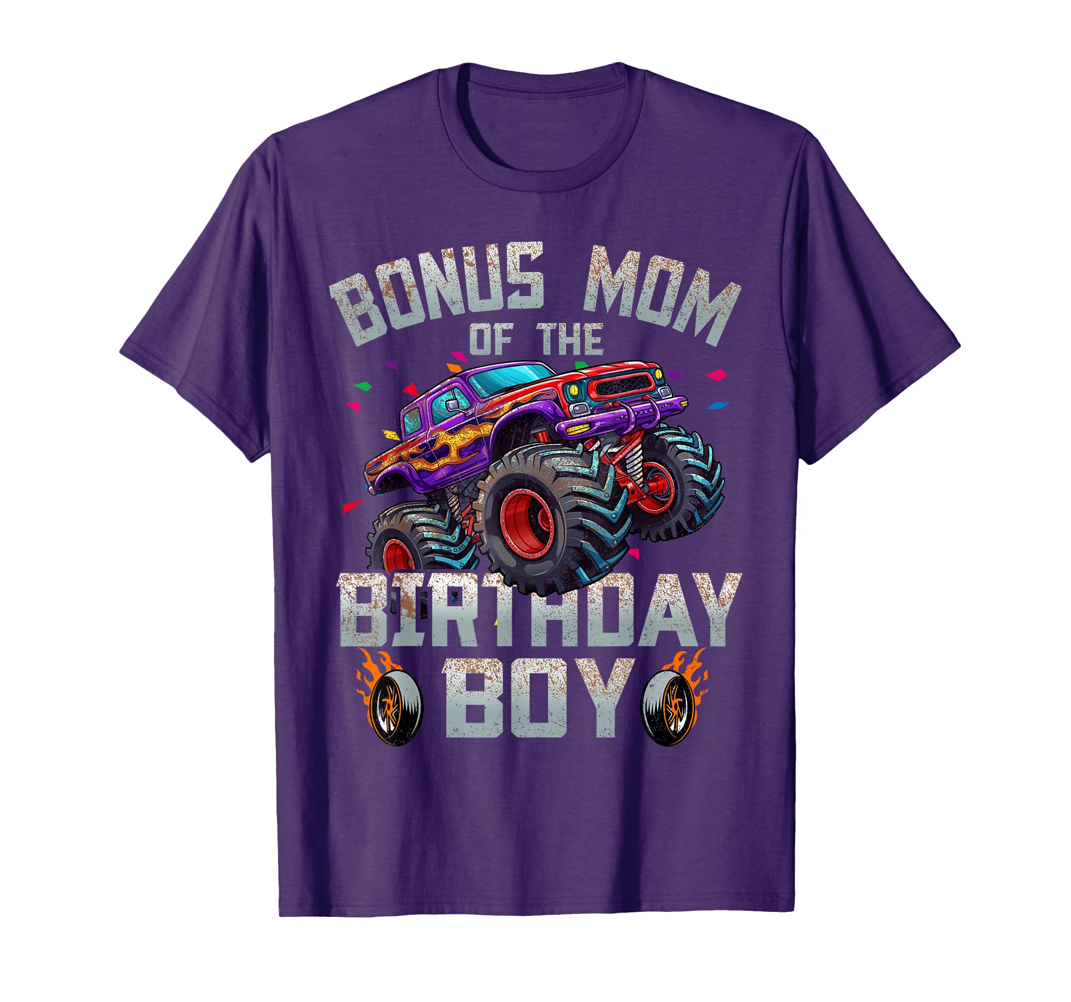 Bonus Mom Birthday Monster Truck Family T-Shirt - Unique Graphic Men Women - T-Shirt, Sweatshirt, Hoodie