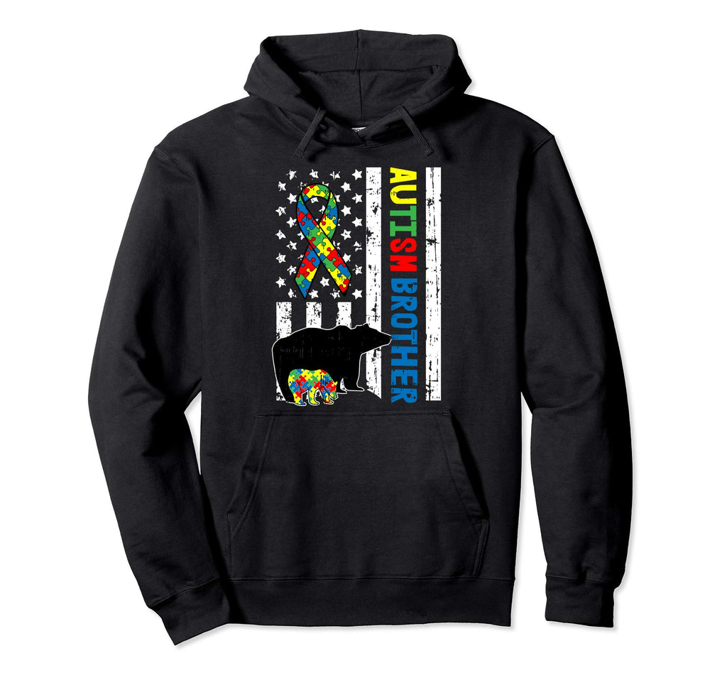 Brother Bear Matching Family Autism Hoodie - Graphic Print Unisex - T-Shirt, Sweatshirt, Hoodie