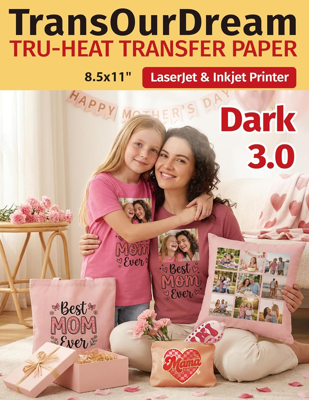 TransOurDream Iron on Heat Transfer Paper for Dark - Adult & Kids T-Shirts, Sweatshirts & Hoodies apparel design preview 1