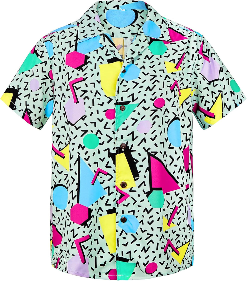80s 90s Hawaiian for Men Funny Retro Short Sleeve - Adult & Kids T-Shirts, Sweatshirts & Hoodies apparel design preview 1