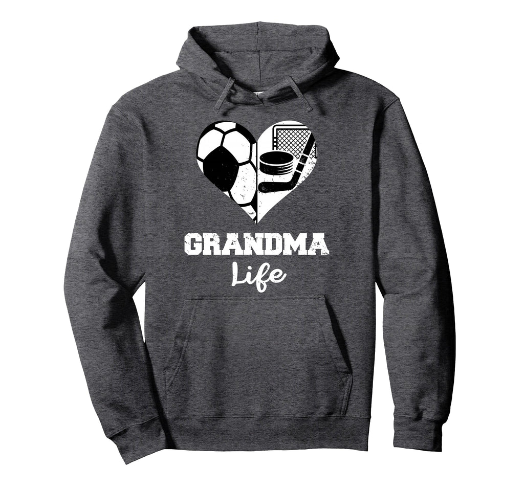 Grandma Life Heart Funny Soccer Hoodie - Streetwear Style for Adults - T-Shirt, Sweatshirt, Hoodie