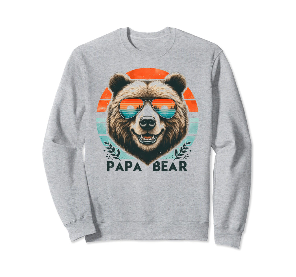 Papa Bear Sunglasses Funny Bear Dad Sweatshirt - Unique Graphic for Adults - T-Shirt, Sweatshirt, Hoodie