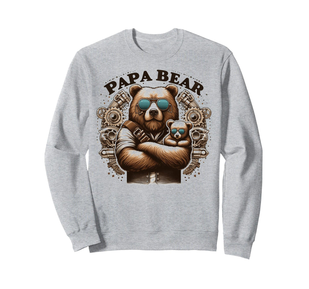 Papa Bear Funny Mechanic Bears Sweatshirt - Custom Art Print Men Women - T-Shirt, Sweatshirt, Hoodie