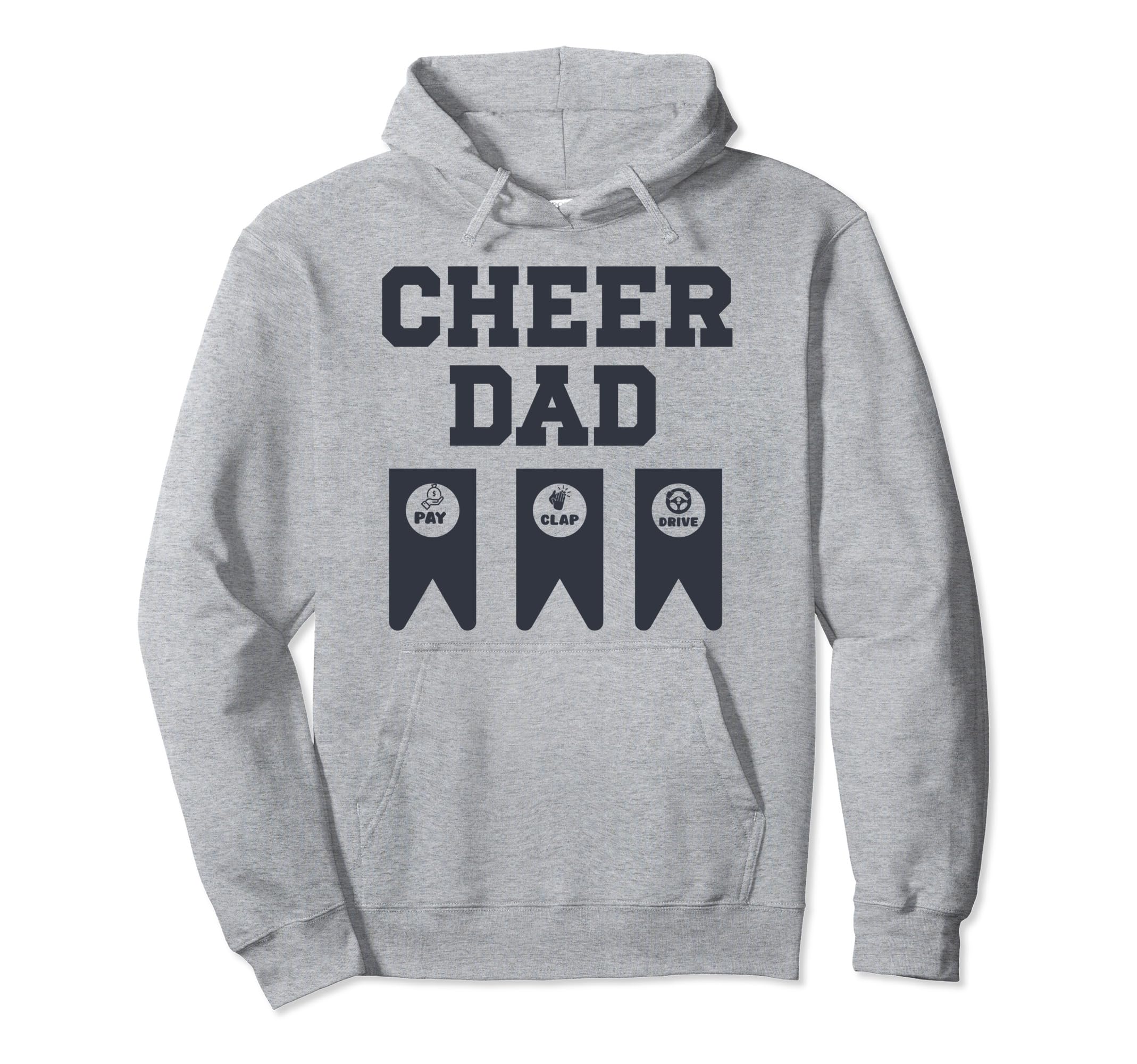 Cheer Dad Cheerleading Cheerleader Dad Hoodie - Aesthetic Graphic Men Women - T-Shirt, Sweatshirt, Hoodie