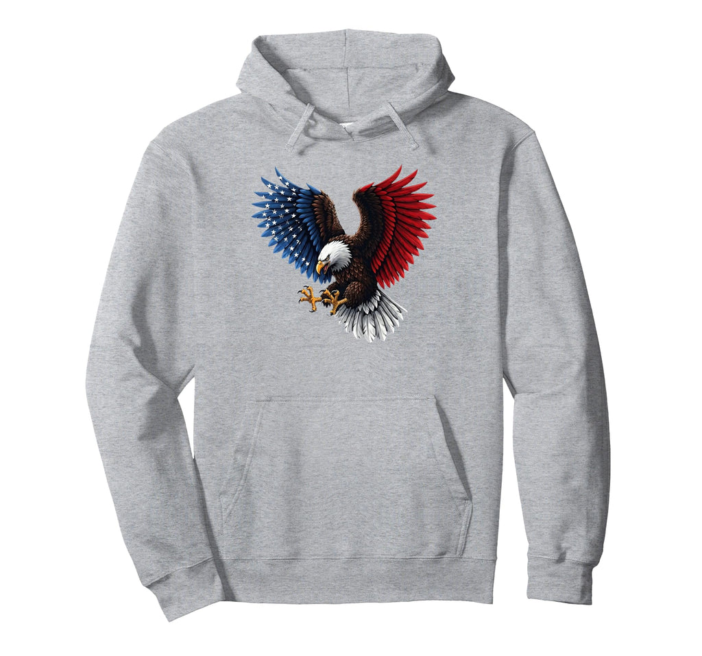 Patriotic Bald Eagle American Flag Usa Hoodie - Graphic Print for Adults - T-Shirt, Sweatshirt, Hoodie