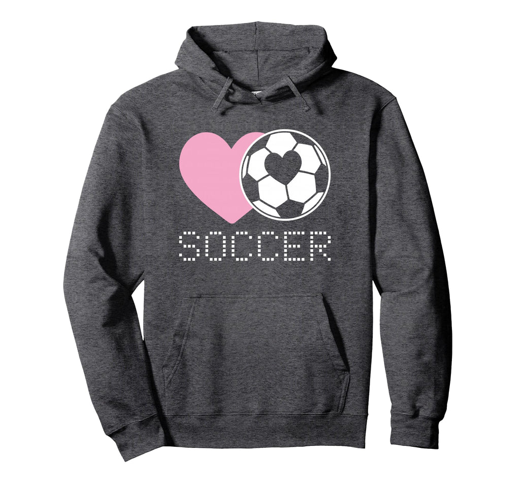 Soccer Lover Heart And Ball Hoodie - Fun Novelty Design for Adults - T-Shirt, Sweatshirt, Hoodie