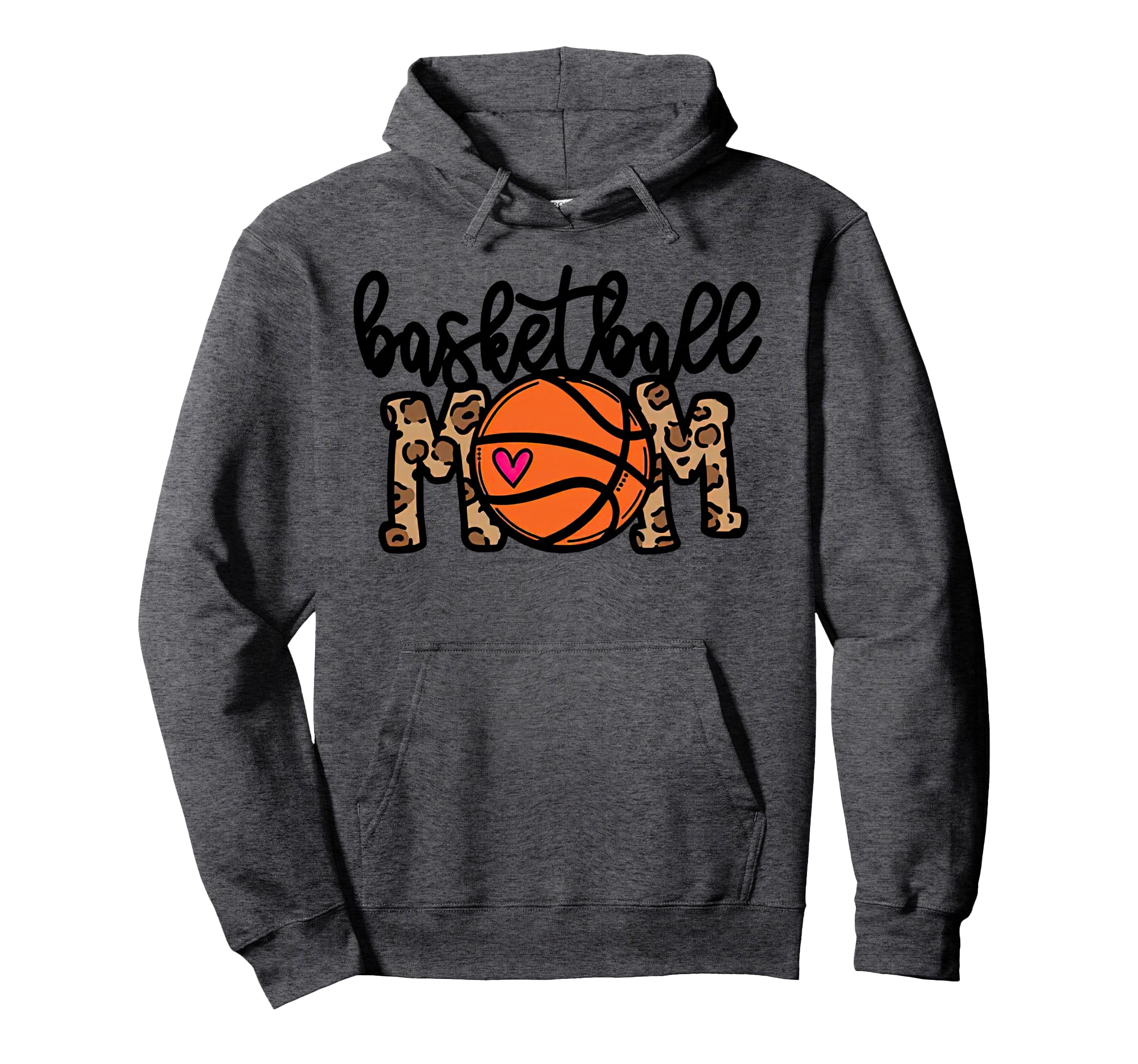 Basketball Mom Leopard Cheetah Basketball Hoodie - Minimalist Print Unisex - T-Shirt, Sweatshirt, Hoodie