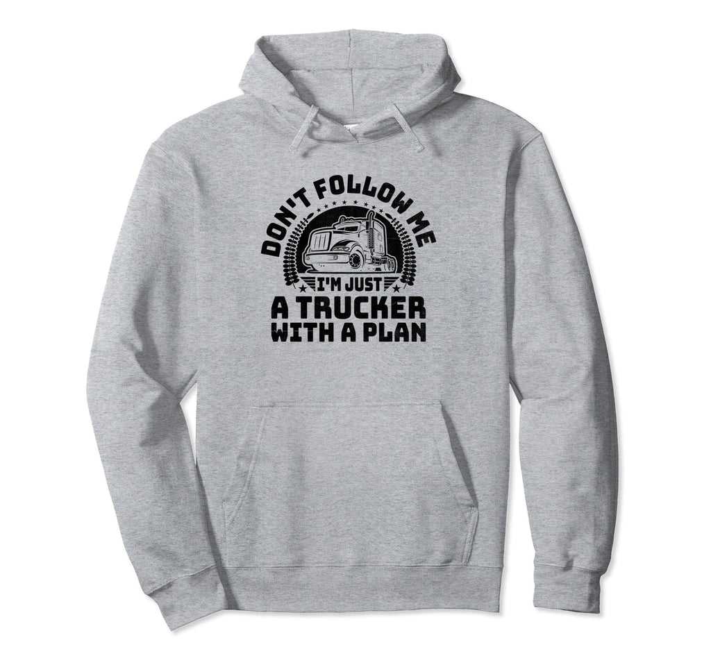 Trucker Driving Dad Trucker Father Hoodie - Streetwear Style Men Women - T-Shirt, Sweatshirt, Hoodie