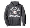 I Cant My Son Has Baseball Mom Catcher Hoodie - Minimalist Print for Adults - T-Shirt, Sweatshirt, Hoodie
