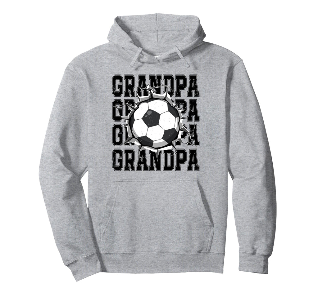 Soccer Grandpa Cracked Wall Family Hoodie - Graphic Print Men Women - T-Shirt, Sweatshirt, Hoodie