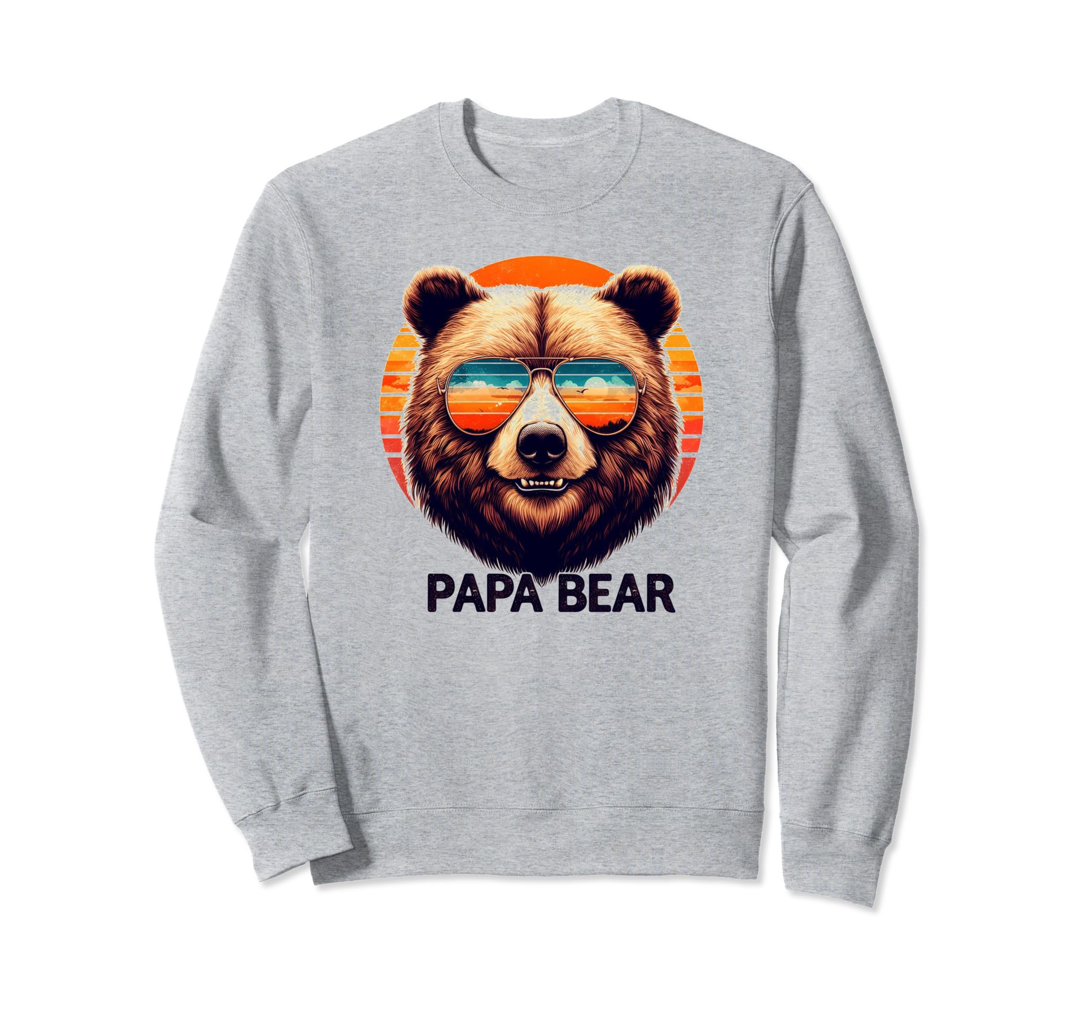 Papa Bear Sunglasses Funny Bear Dad Sweatshirt - Aesthetic Graphic Unisex - T-Shirt, Sweatshirt, Hoodie