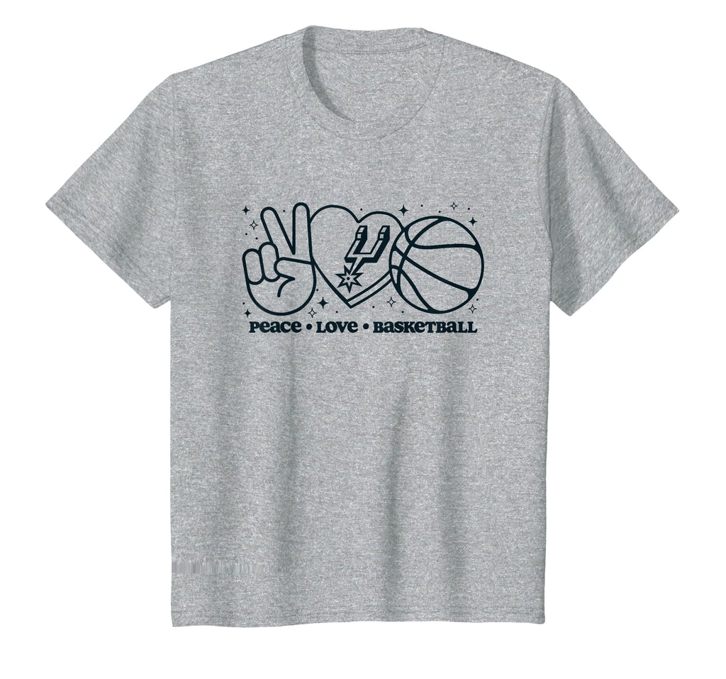 Nba San Antonio Spurs Peace Love T-Shirt - Trendy Graphic for Adults - T-Shirt, Sweatshirt, Hoodie