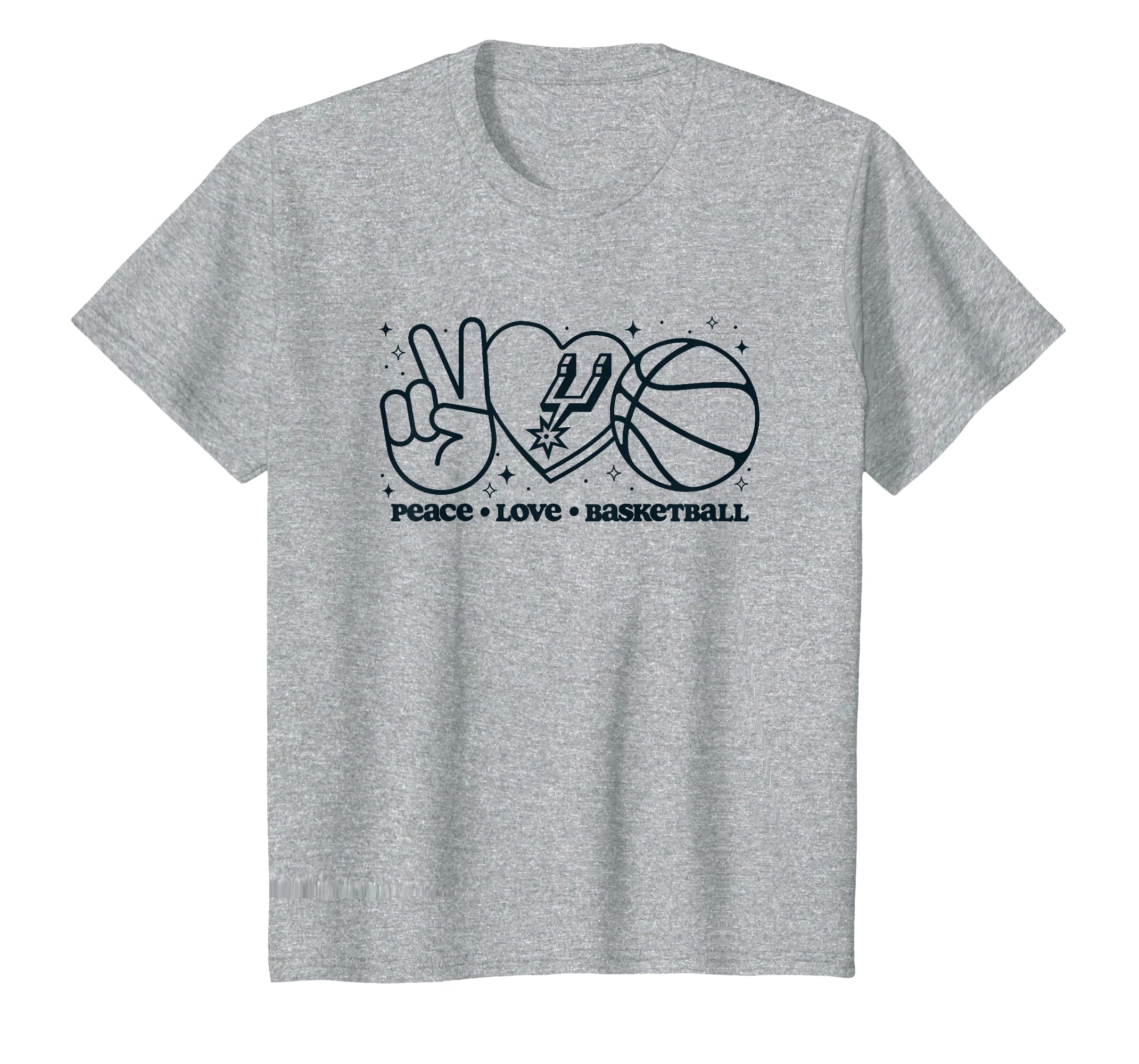 Nba San Antonio Spurs Peace Love T-Shirt - Trendy Graphic for Adults - T-Shirt, Sweatshirt, Hoodie
