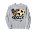 Soccer Mammy Heart Leopard Matching Sweatshirt - Graphic Print for Adults - T-Shirt, Sweatshirt, Hoodie