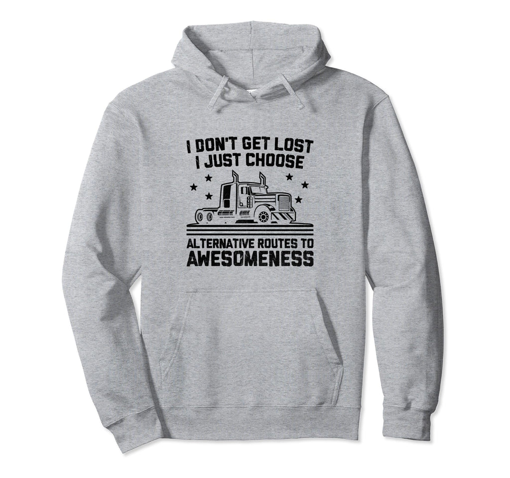 Trucker Driving Dad Trucker Father Truck Hoodie - Unique Graphic Men Women - T-Shirt, Sweatshirt, Hoodie