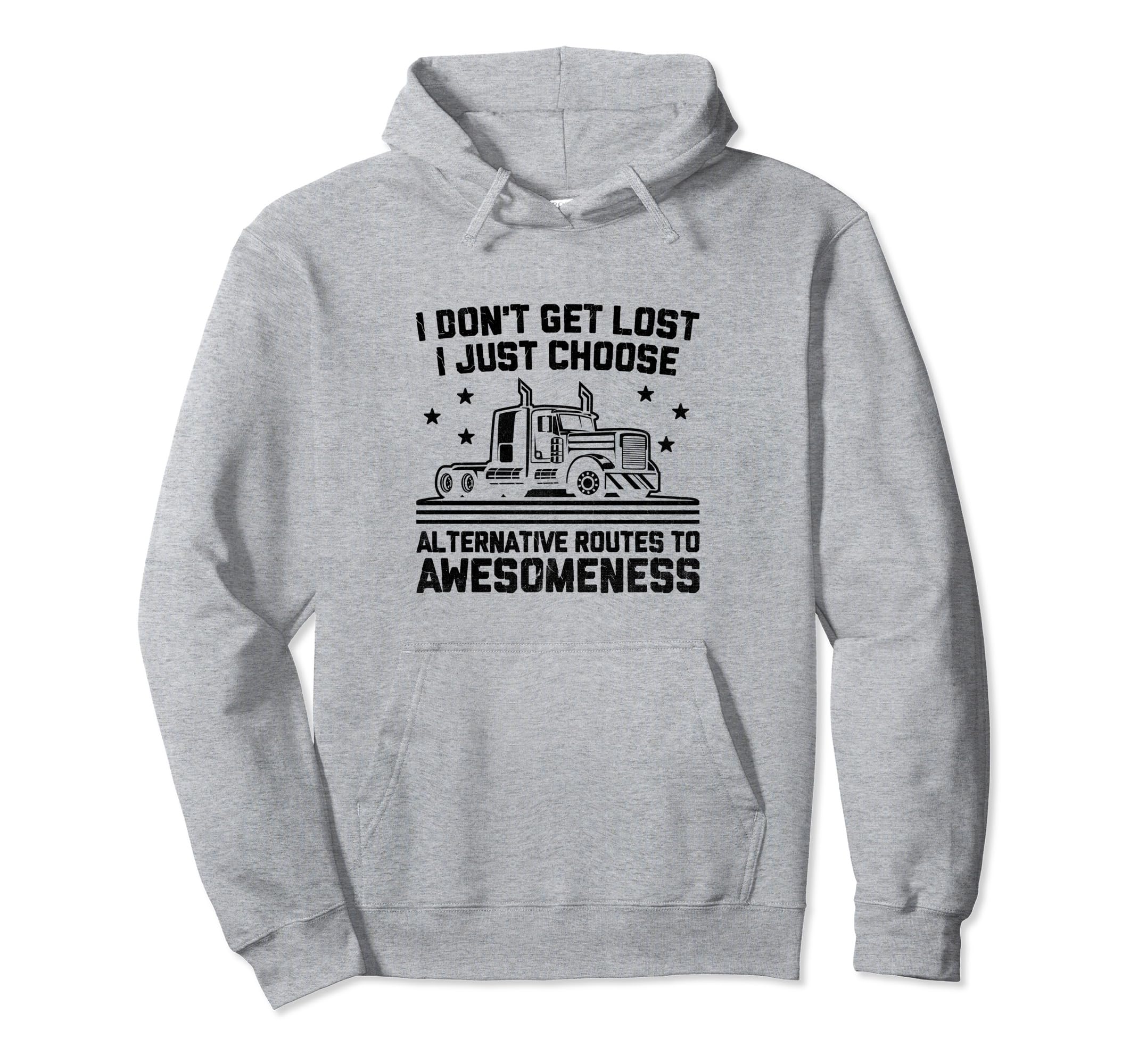 Trucker Driving Dad Trucker Father Truck Hoodie - Unique Graphic Men Women - T-Shirt, Sweatshirt, Hoodie