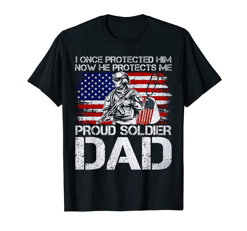 Mens Veteran Proud Soldier Dad Military T-Shirt - Novelty Apparel Unisex - T-Shirt, Sweatshirt, Hoodie
