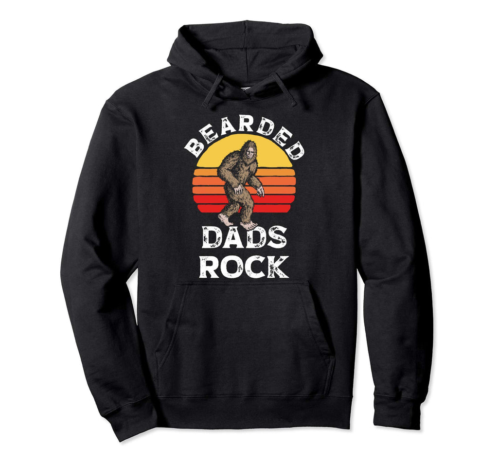 Bearded Dads Rock Bigfoot Fathers Day Hoodie - Novelty Apparel for Adults - T-Shirt, Sweatshirt, Hoodie