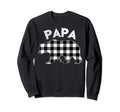 Black And White Buffalo Plaid Papa Sweatshirt - Fun Novelty Design Unisex - T-Shirt, Sweatshirt, Hoodie