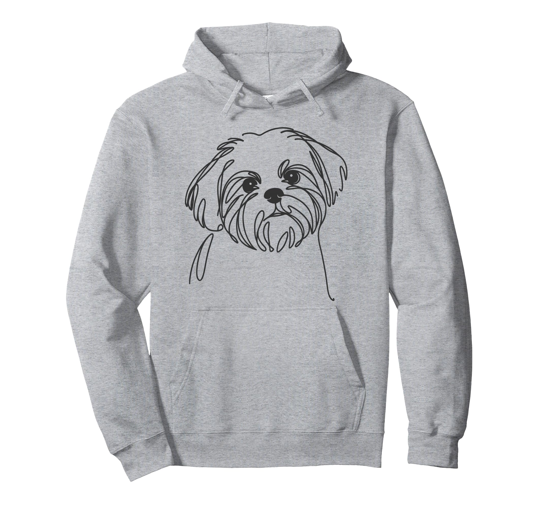 Line Art Dad Mom Dog Shih Tzu Hoodie - Graphic Print for Adults - T-Shirt, Sweatshirt, Hoodie