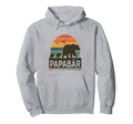 Papa Bear Sunset Family Dad Fathers Hoodie - Custom Art Print for Adults - T-Shirt, Sweatshirt, Hoodie