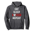 Eat Sleep Soccer Repeat Soccer Player Hoodie - Minimalist Print for Adults - T-Shirt, Sweatshirt, Hoodie