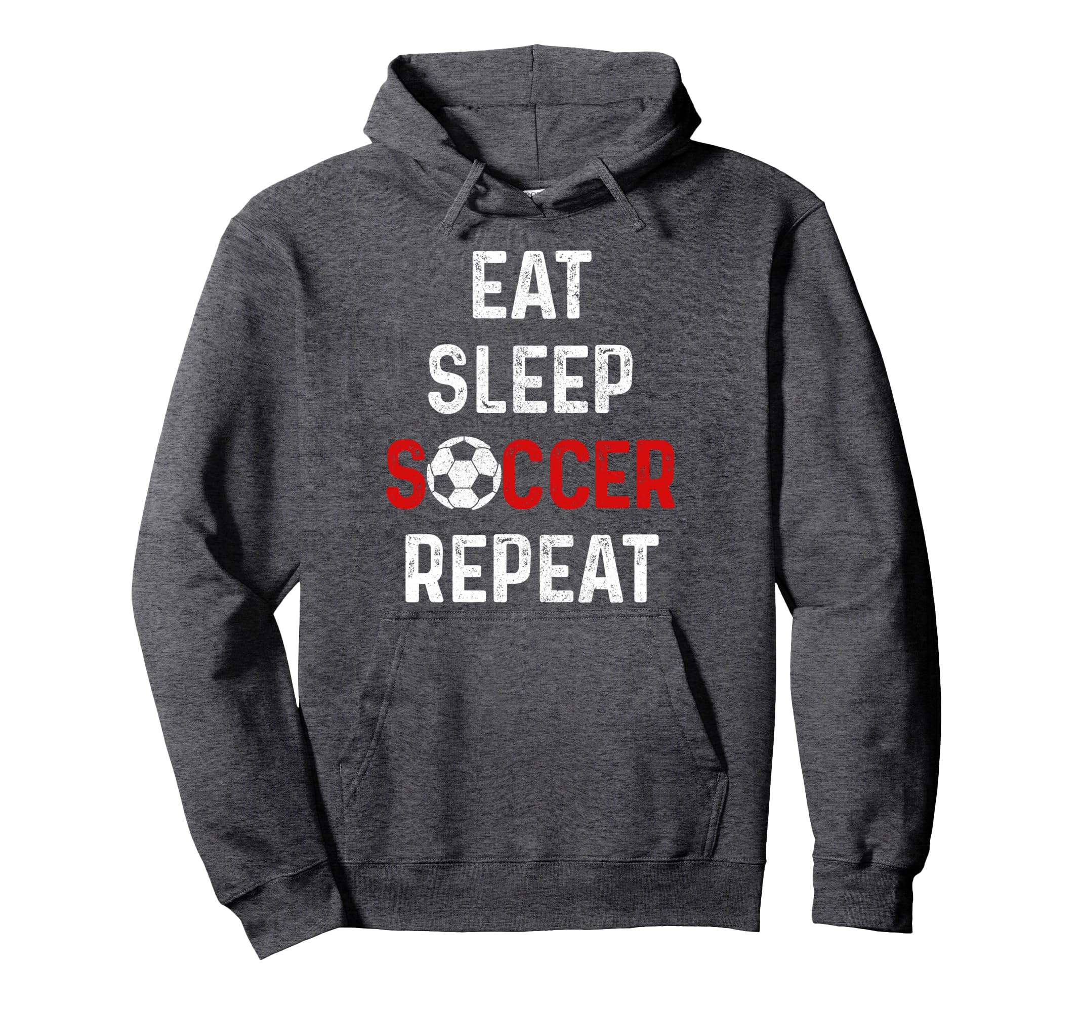 Eat Sleep Soccer Repeat Soccer Player Hoodie - Minimalist Print for Adults - T-Shirt, Sweatshirt, Hoodie