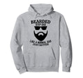 Bearded Dad Mens Beard Funny Superhero Hoodie - Unique Graphic Unisex - T-Shirt, Sweatshirt, Hoodie