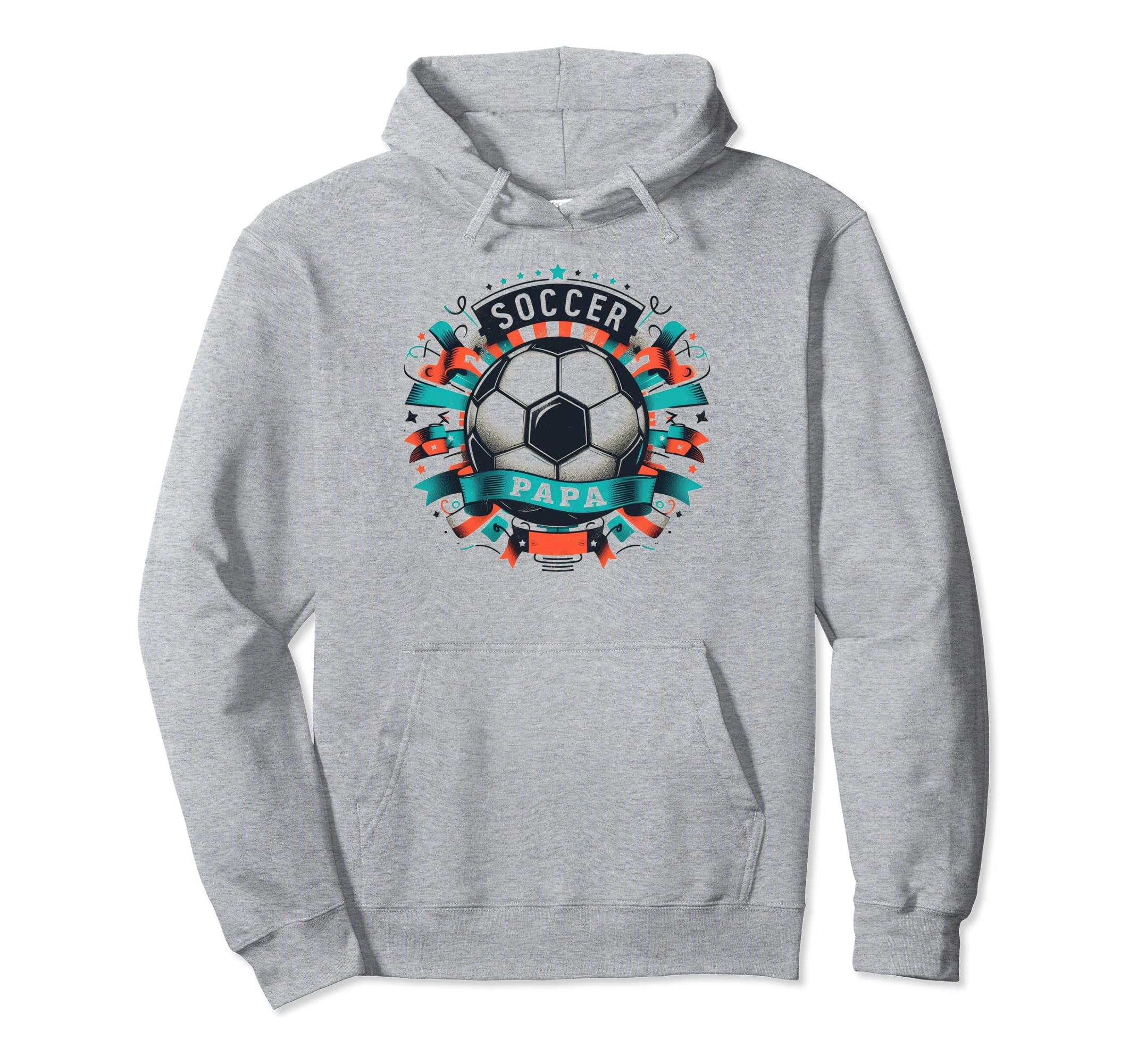 Soccer Papa Family Matching Dad Fathers Hoodie - Novelty Apparel Men Women - T-Shirt, Sweatshirt, Hoodie