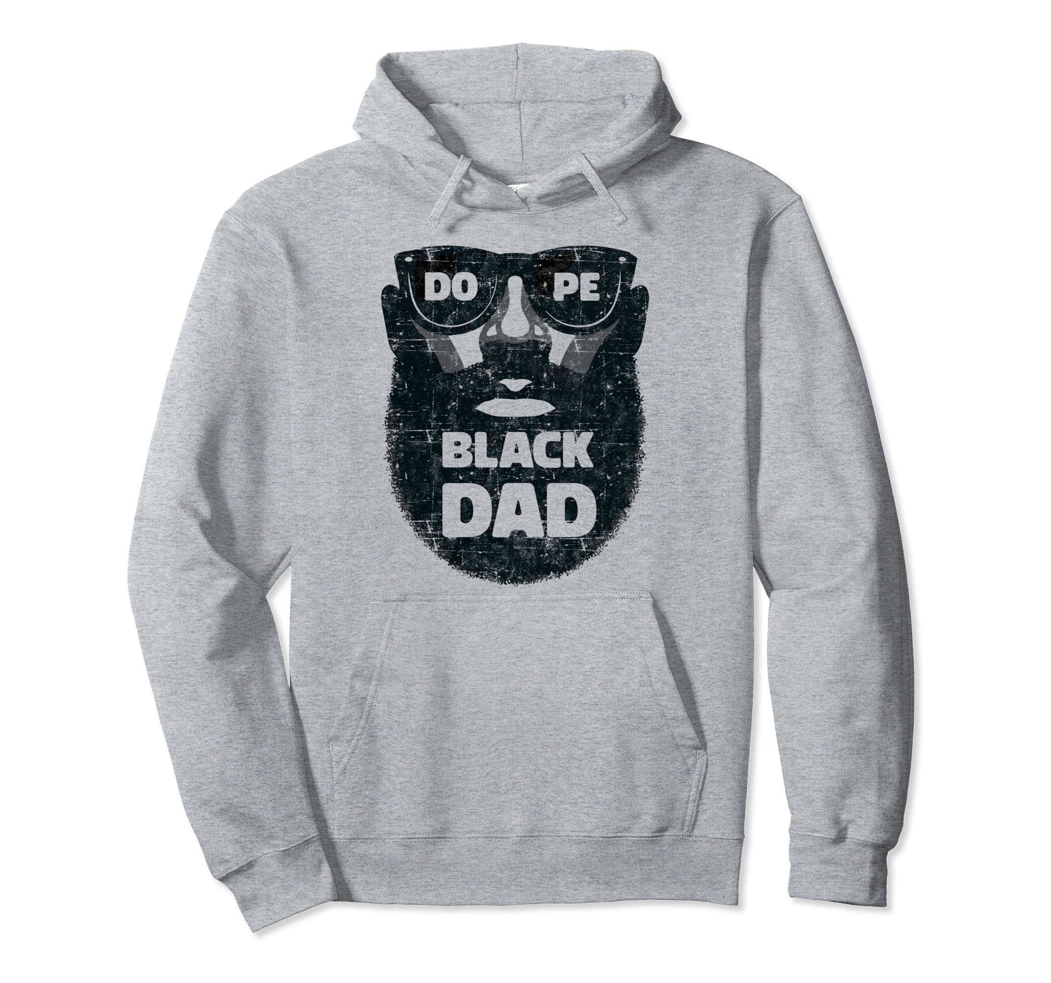 Bearded Black Dad Fathers Day Bearded Daddy Hoodie - Trendy Graphic Unisex - T-Shirt, Sweatshirt, Hoodie