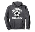 Soccer Grammy Soccer Ball Distressed Hoodie - Minimalist Print Men Women - T-Shirt, Sweatshirt, Hoodie