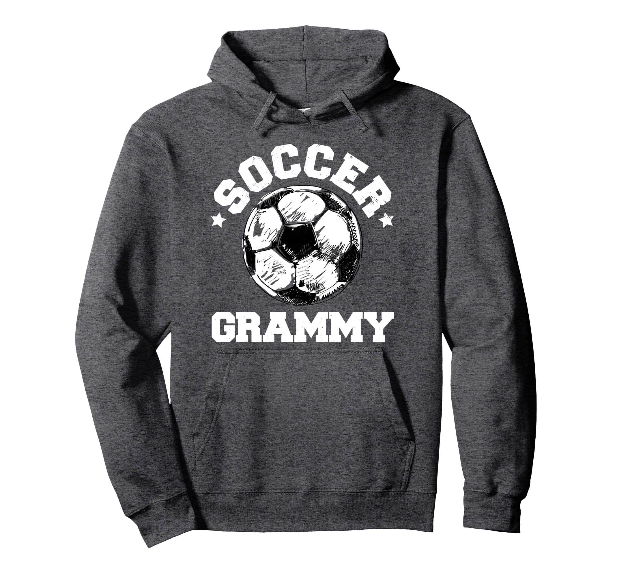 Soccer Grammy Soccer Ball Distressed Hoodie - Minimalist Print Men Women - T-Shirt, Sweatshirt, Hoodie