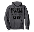 Funny New Dad Twins Gift Father Hoodie - Fun Novelty Design for Adults - T-Shirt, Sweatshirt, Hoodie