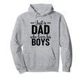 Just Dad Who Loves His Dad Fathers Hoodie - Custom Art Print for Adults - T-Shirt, Sweatshirt, Hoodie