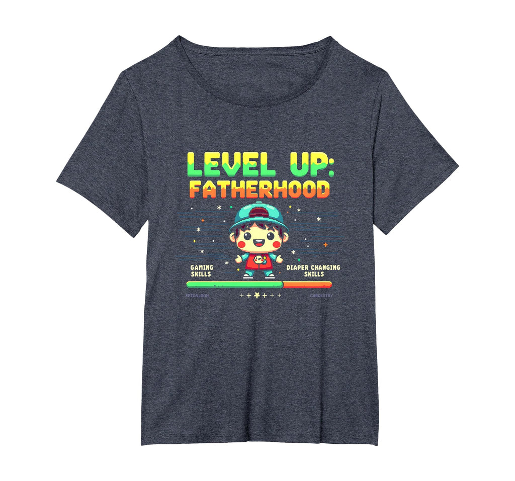 Level Up Fatherhood Dad To Be Gamer T-Shirt - Trendy Graphic for Adults - T-Shirt, Sweatshirt, Hoodie