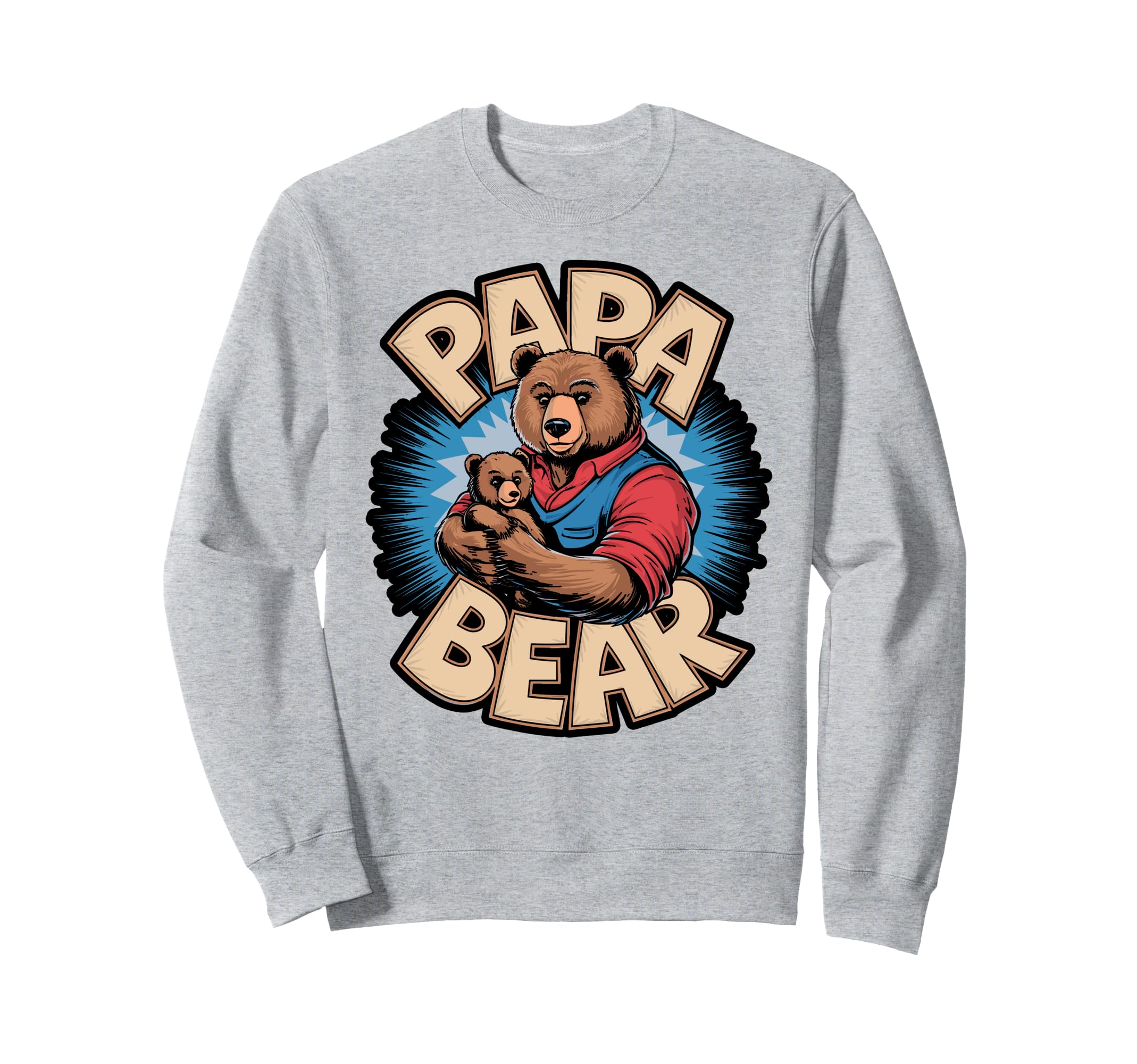 Papa Bear Holding Hands Cubs Sweatshirt - Aesthetic Graphic Unisex - T-Shirt, Sweatshirt, Hoodie