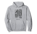Usa American Flag Dog Dad Hoodie - Casual Everyday Wear Unisex - T-Shirt, Sweatshirt, Hoodie