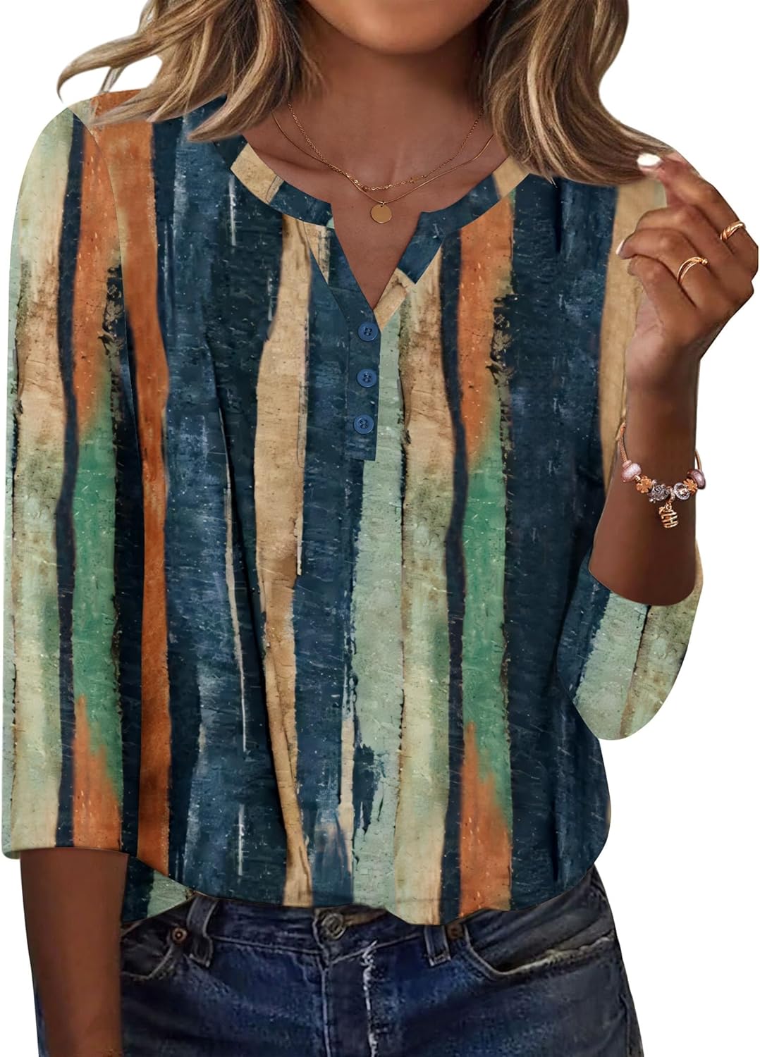 3/4 Length Sleeve Womens Tops Casual Dressy Summer - Adult & Kids T-Shirts, Sweatshirts & Hoodies apparel design preview 1