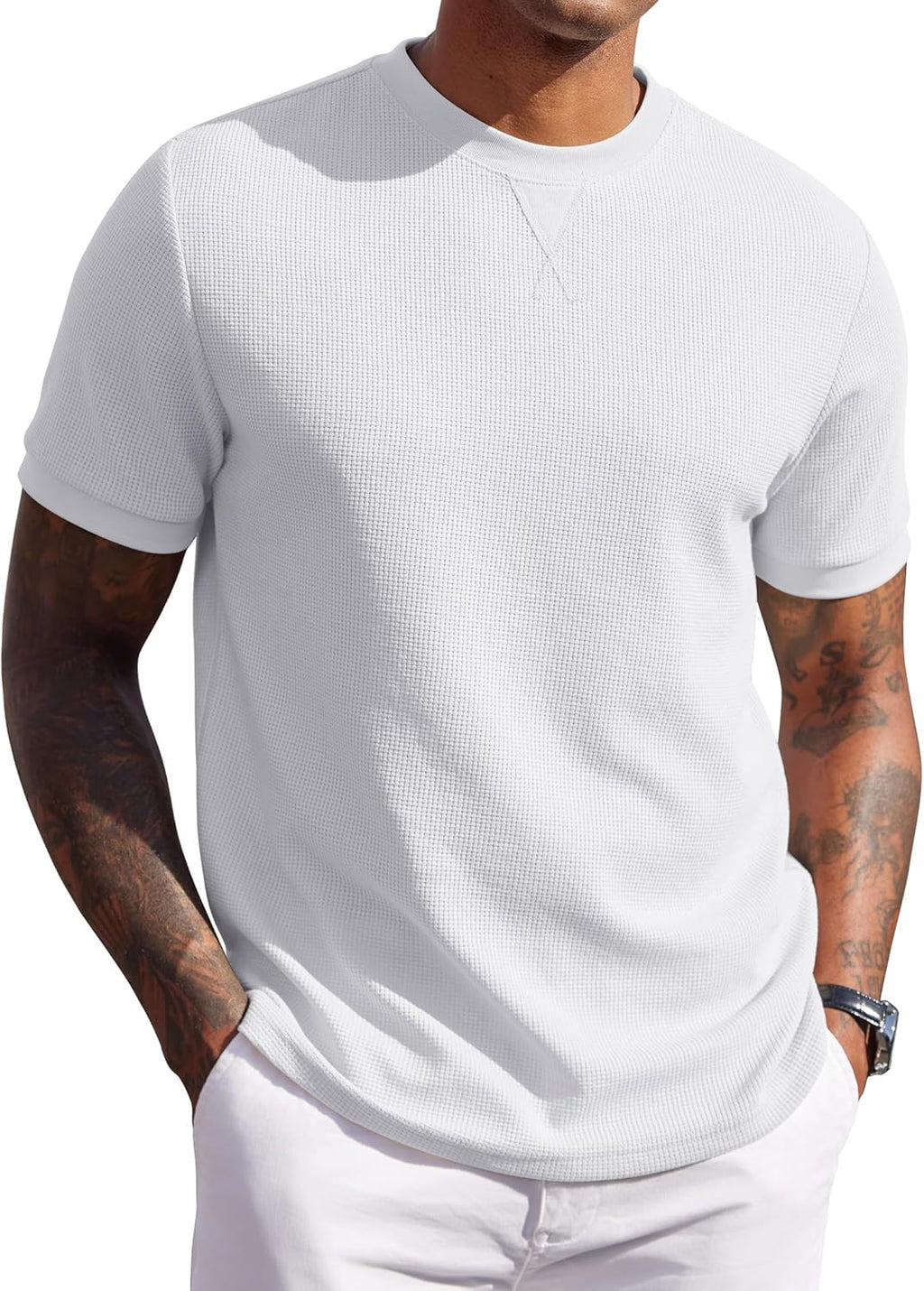 Men's Waffle Short Sleeve Casual Crew Neck Summer - Adult & Kids T-Shirts, Sweatshirts & Hoodies apparel design preview 1
