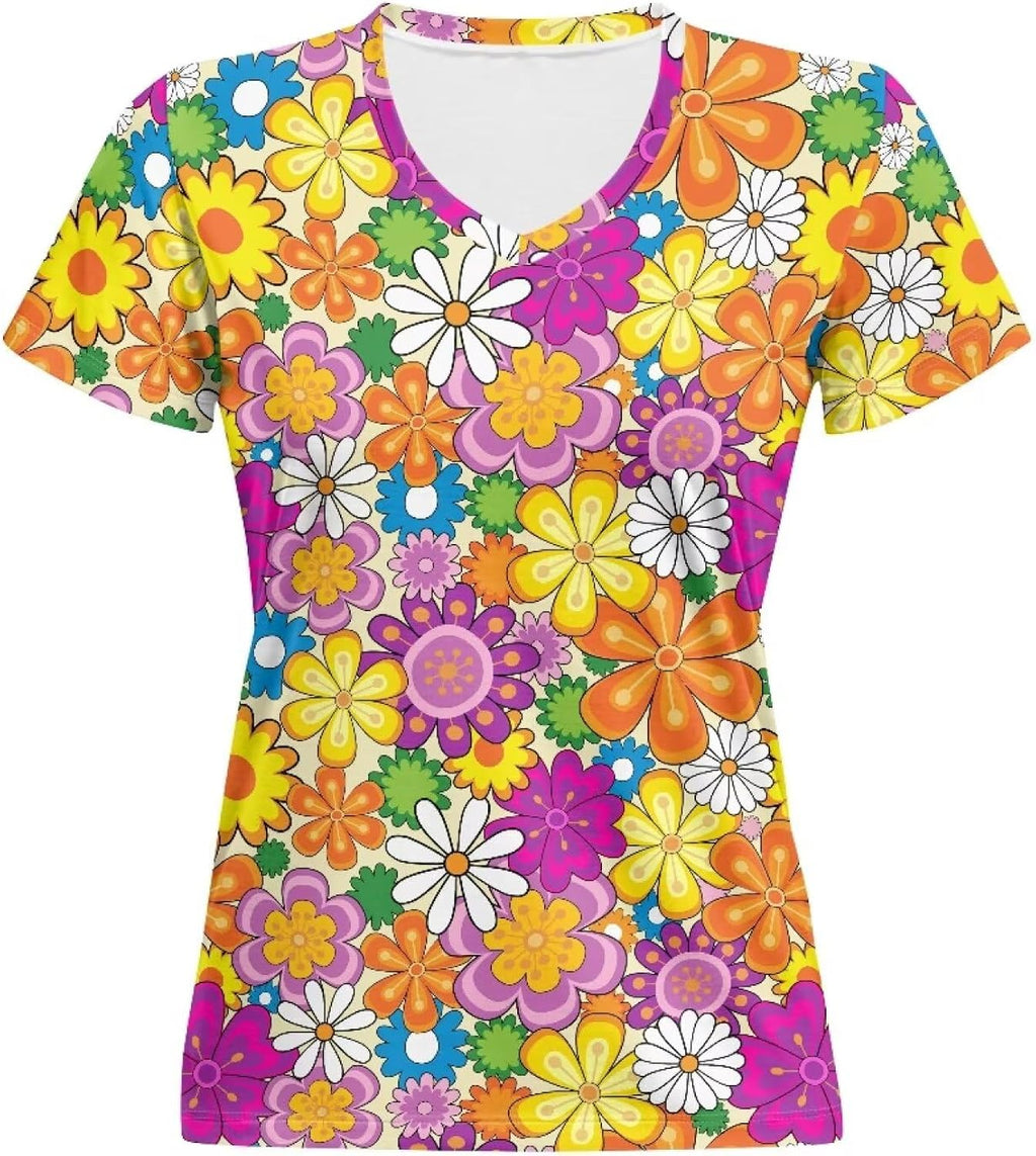 Womens Summer V Neck Casual Short Sleeve Blouses Tops - Adult & Kids T-Shirts, Sweatshirts & Hoodies apparel design preview 1