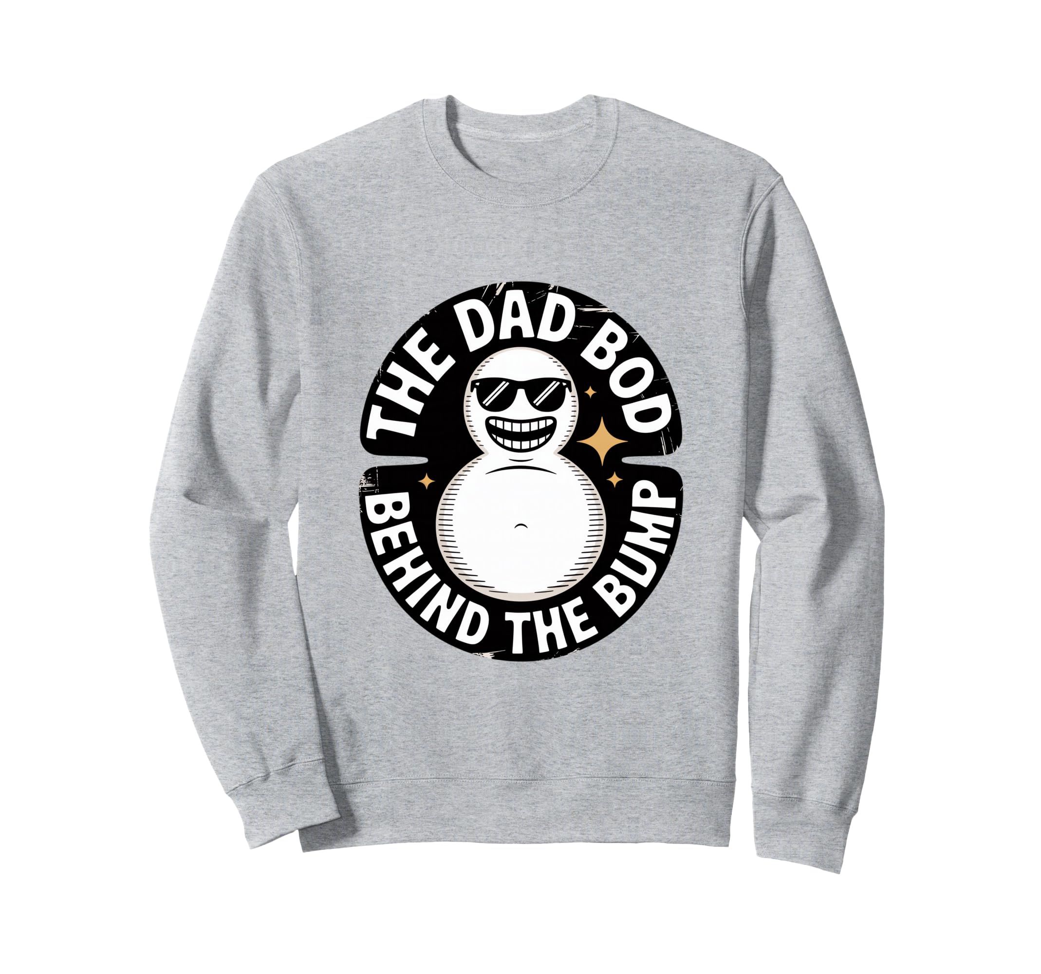 Dad Bod Behind Bump Funny Announcement Sweatshirt - Custom Art Print Unisex - T-Shirt, Sweatshirt, Hoodie