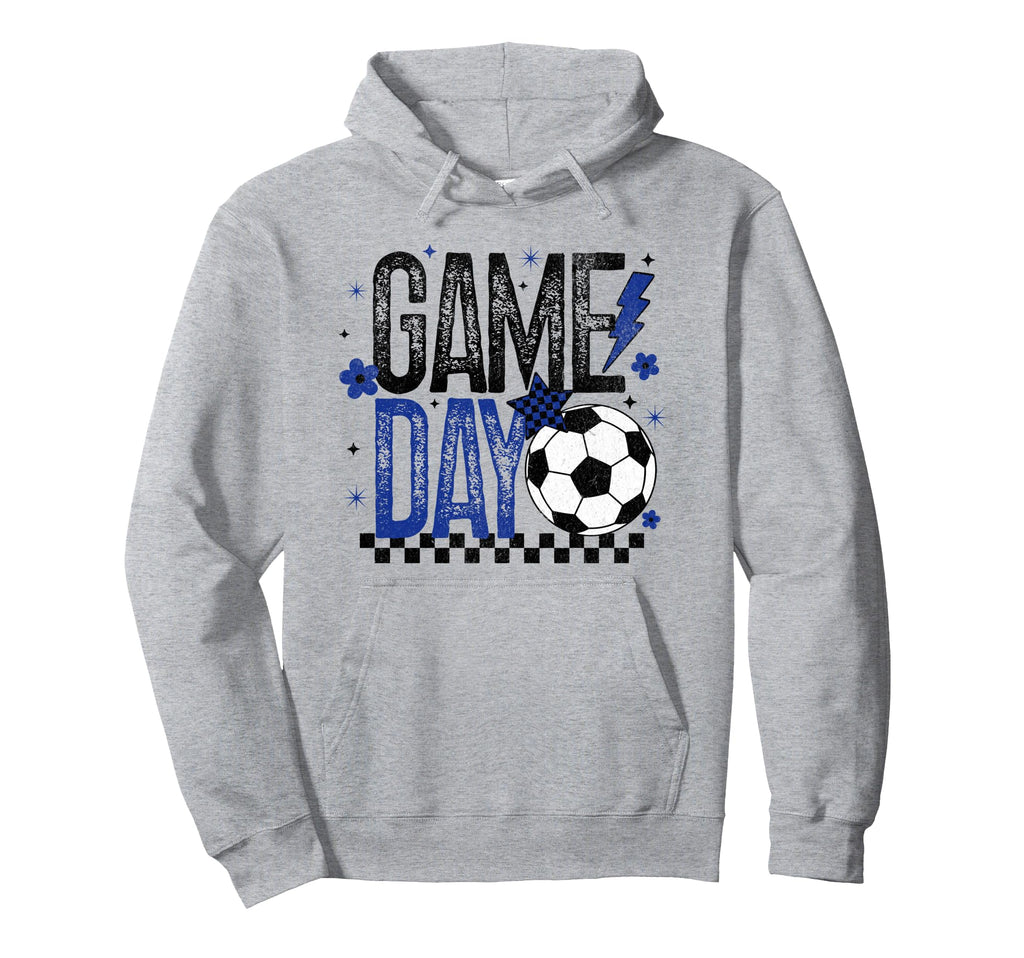 Game Day Soccer Season Checkered Hoodie - Casual Everyday Wear for Adults - T-Shirt, Sweatshirt, Hoodie