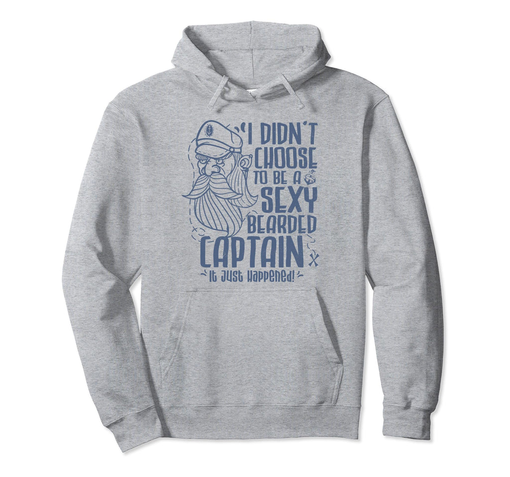 Funny Sexy Bearded Captain Pontoon Hoodie - Fun Novelty Design for Adults - T-Shirt, Sweatshirt, Hoodie
