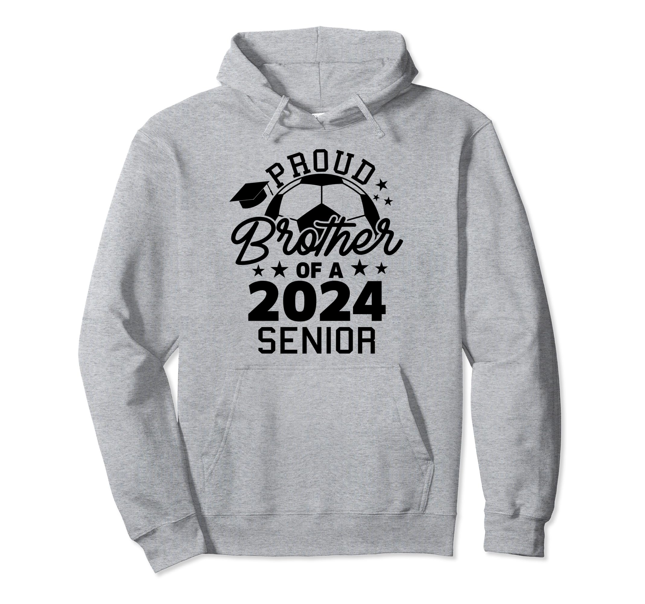 Proud Brother 2024 Senior Soccer Hoodie - Unique Graphic for Adults - T-Shirt, Sweatshirt, Hoodie