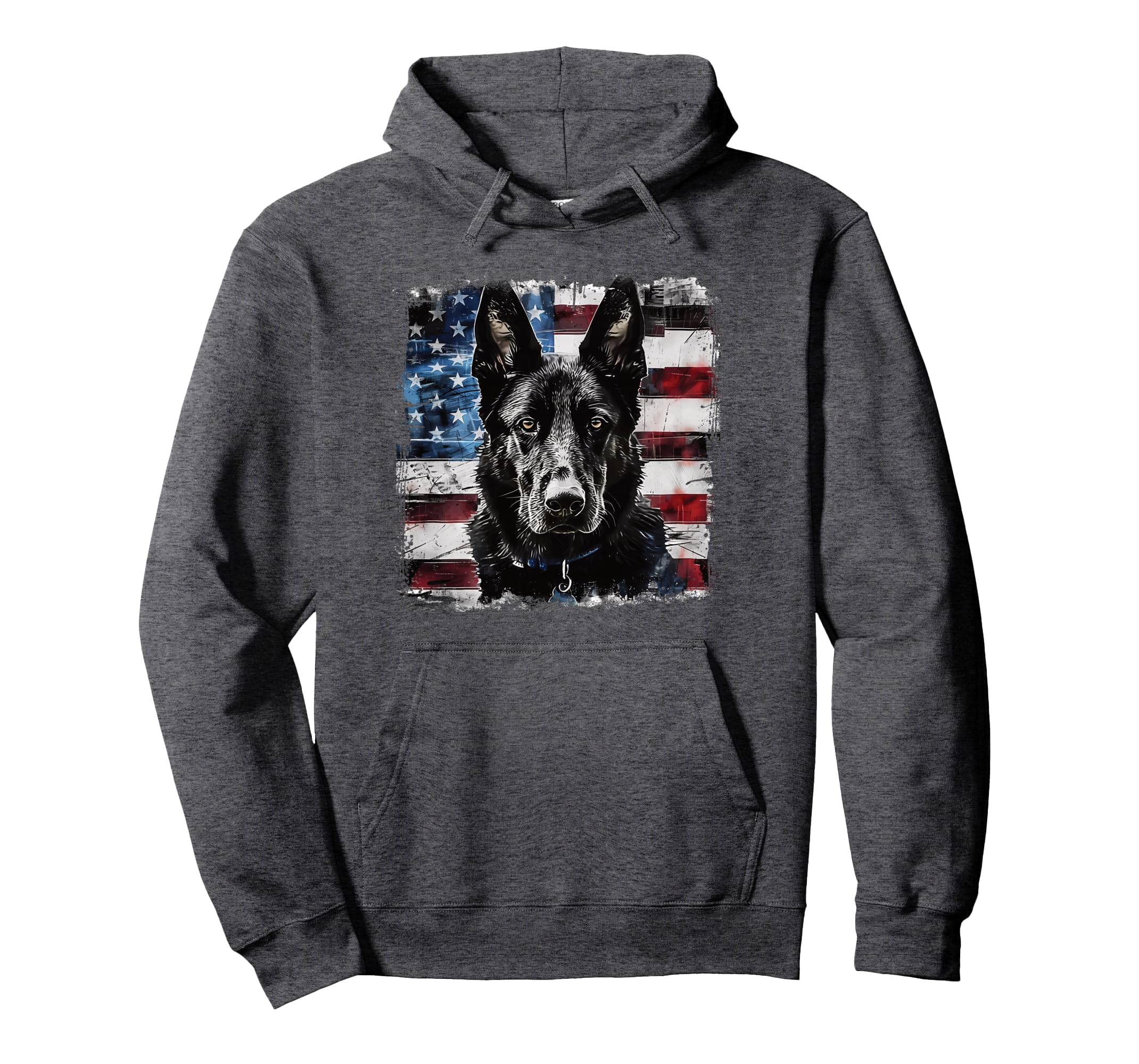 Black German Shepherd Dog Dad Hoodie - Custom Art Print for Adults - T-Shirt, Sweatshirt, Hoodie