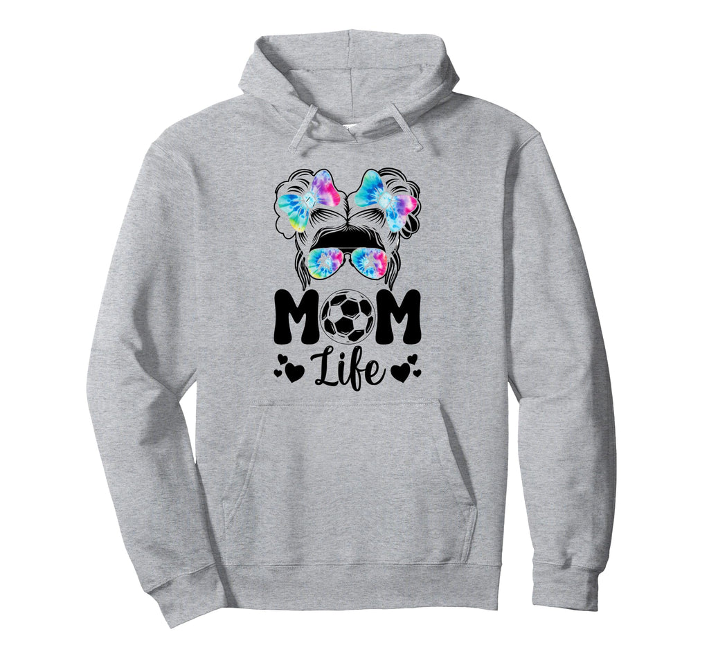 Soccer Karate Mom Life Messy Bun Leopard Hoodie - Streetwear Style Unisex - T-Shirt, Sweatshirt, Hoodie